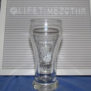 Vintage Heinz Tomato Juice Glass Top Hat Logo